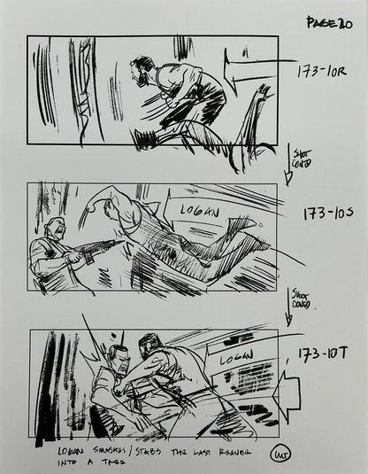 Storyboards Eden-Finale Scene 167 Logan (2017) Memorabilia Y'allywood Props 20