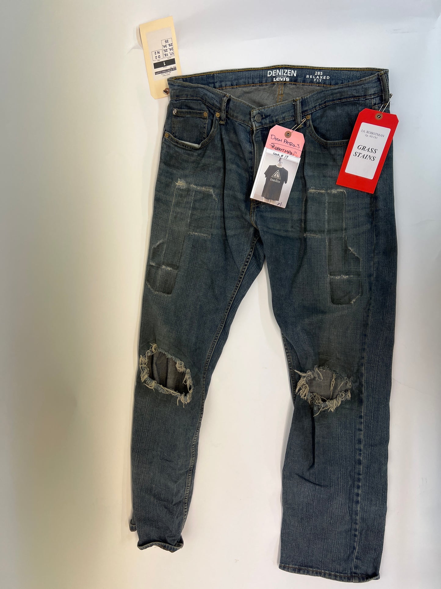 Cliff, Robot Man’s Jeans Doom Patrol Movie Prop Atlanta Brick Co Hero S3E2 36x34 Lot 44  