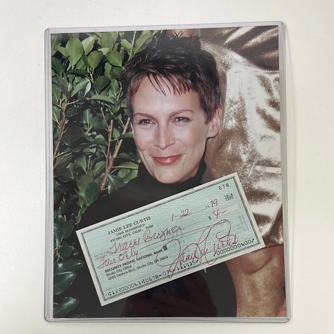 Jamie Lee Curtis Signed Personal Check Movie Prop Atlanta Brick Co   