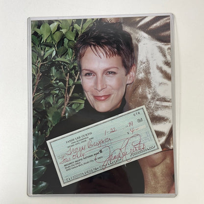 Jamie Lee Curtis Signed Personal Check Movie Prop Atlanta Brick Co   