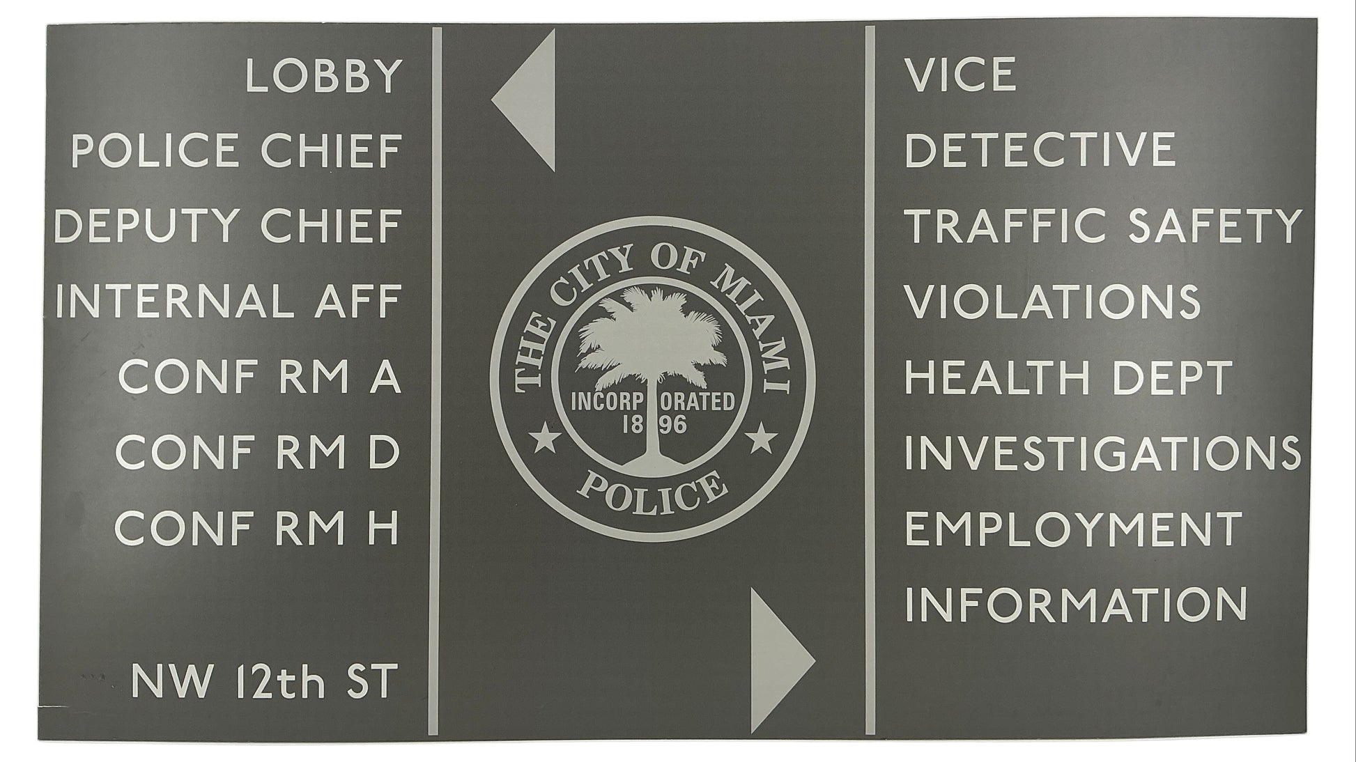 Miami Police Department Sign Bad Boys For Life (2020) Movie Prop Y'allywood Props