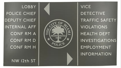 Miami Police Department Sign Bad Boys For Life (2020) Movie Prop Y'allywood Props