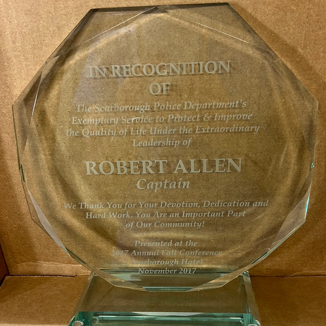 Capt. Robert Allen’s Award from Reptile Movie Prop Y'allywood Props   