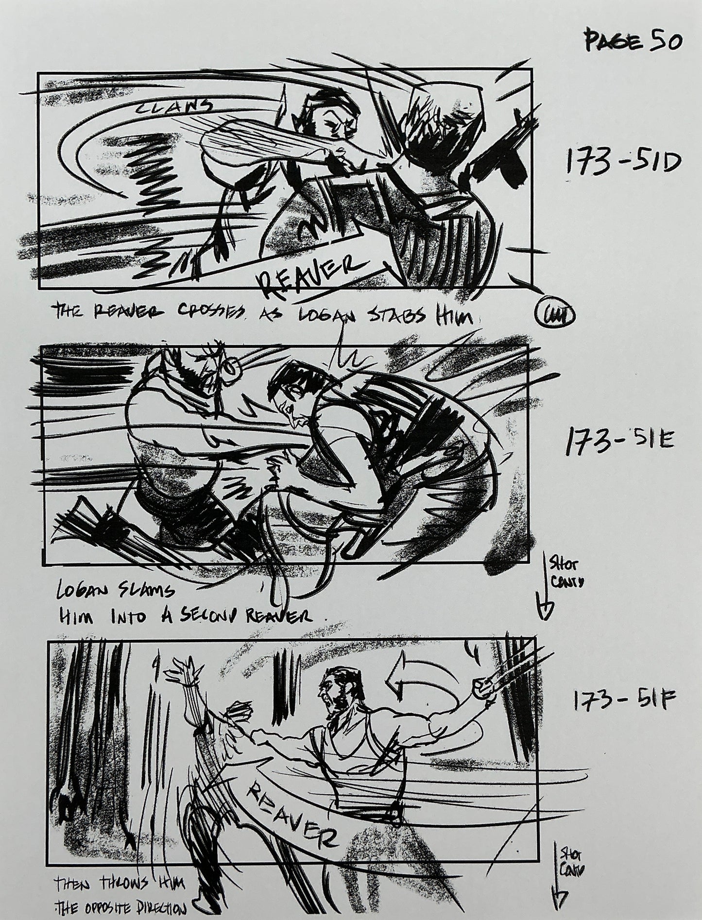 Storyboards Eden-Finale Scene 167 Logan (2017)
