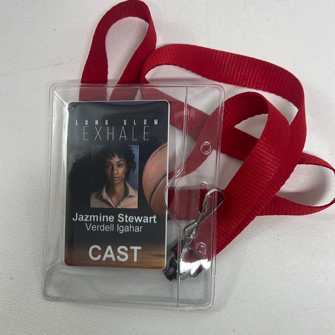 Long Slow Exhale Cast ID Badges Movie Prop Y'allywood Props Jazmine Stewart  