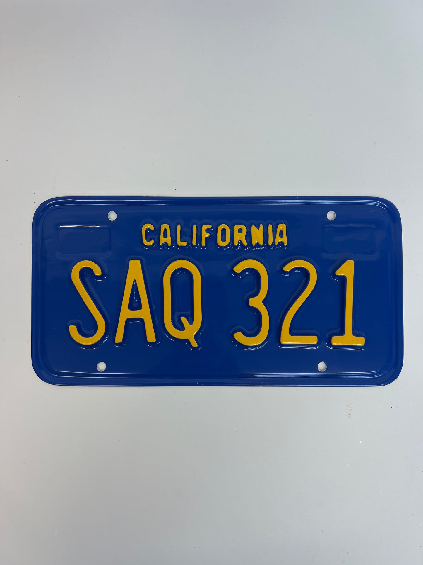 1979 License Plates S1E6 Cobra Kai Movie Prop Y'allywood Props SAQ321 Front Plate Not Visible  