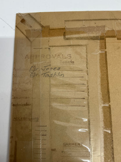 Leah Rhodes Jerry Lewis Costume Sketch The Disorderly Orderly (1964) Memorabilia Y'allywood Props
