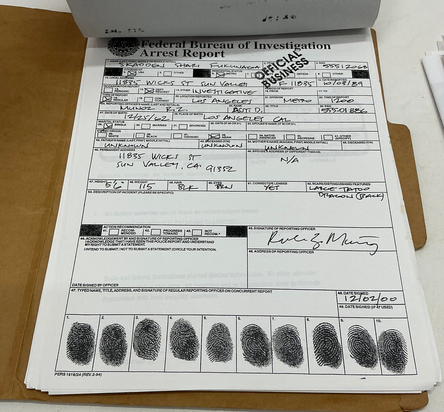 Merritt McKinney FBI File Now You See Me (2013) Memorabilia Y'allywood Props