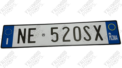 Rome License Plates Red Notice (2021) Movie Prop Y'allywood Props NE520SX Front