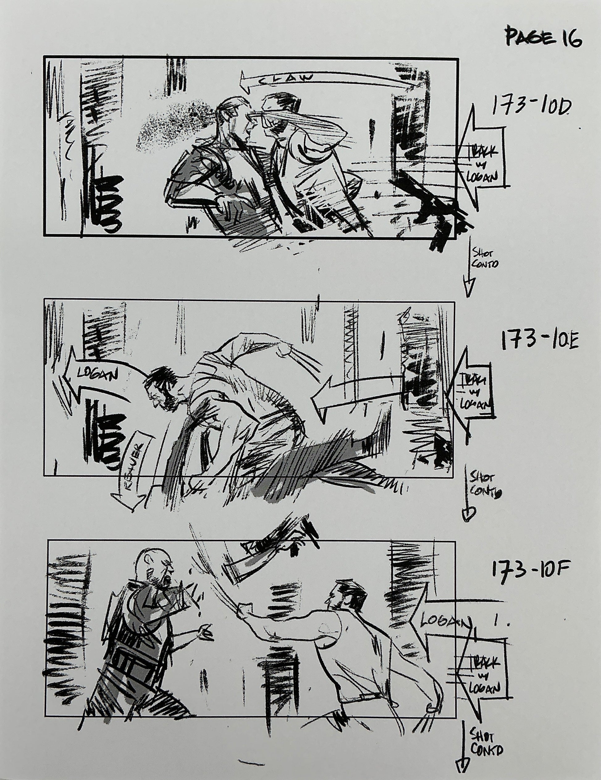 Storyboards Eden-Finale Scene 167 Logan (2017) Memorabilia Y'allywood Props 16