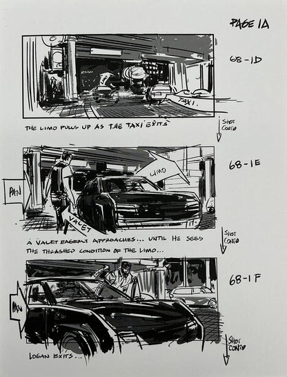 Storyboards Entering Casino Scene 68 Logan (2017) Memorabilia Y'allywood Props 1A