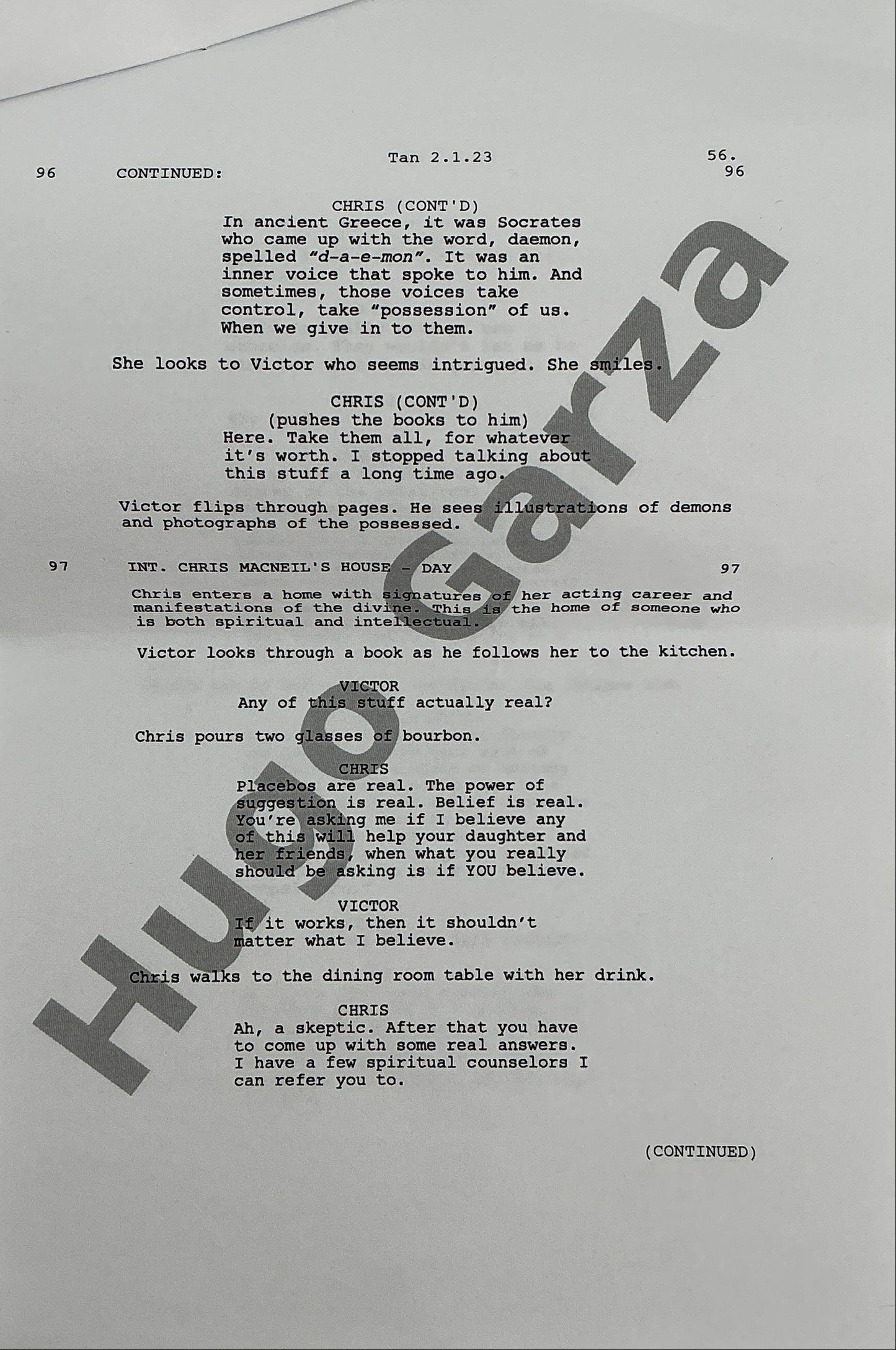 Call Sheet & Script The Exorcist: Believer (2023) Memorabilia Y'allywood Props