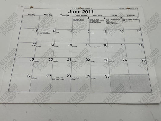 Season 2 Shooting Calendar The Walking Dead Movie Prop Y'allywood Props