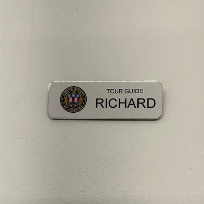 Richard, The Shade’s Name Badge JSA Tour S3 E13 Stargirl Movie Prop Atlanta Brick Co   