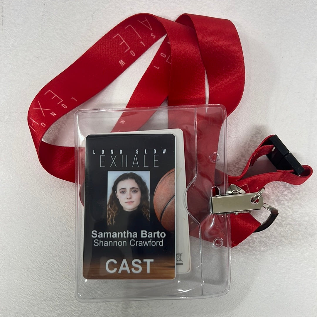 Long Slow Exhale Cast ID Badges Movie Prop Y'allywood Props Samantha Barto  