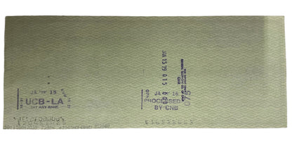 Walter Grauman Hand Signed Personal Check Autograph Y'allywood Props