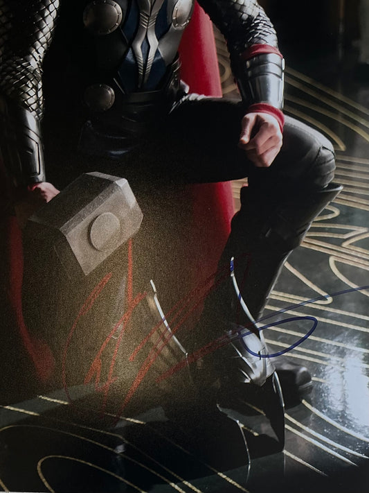 Chris Hemsworth as Thor Signed 18x12" Photo Movie Prop Y'allywood Props