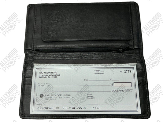 Sid's Checkbook & Checks Cobra Kai (2018) Movie Prop Y'allywood Props Checkbook w/check