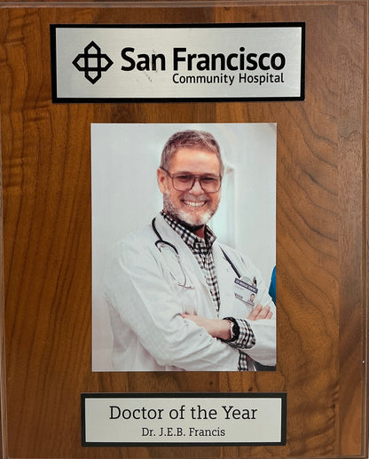 San Francisco Hospital Plaques & Pictures Venom (2018) Movie Prop Y'allywood Props Doctor of the Year 10.5x13"