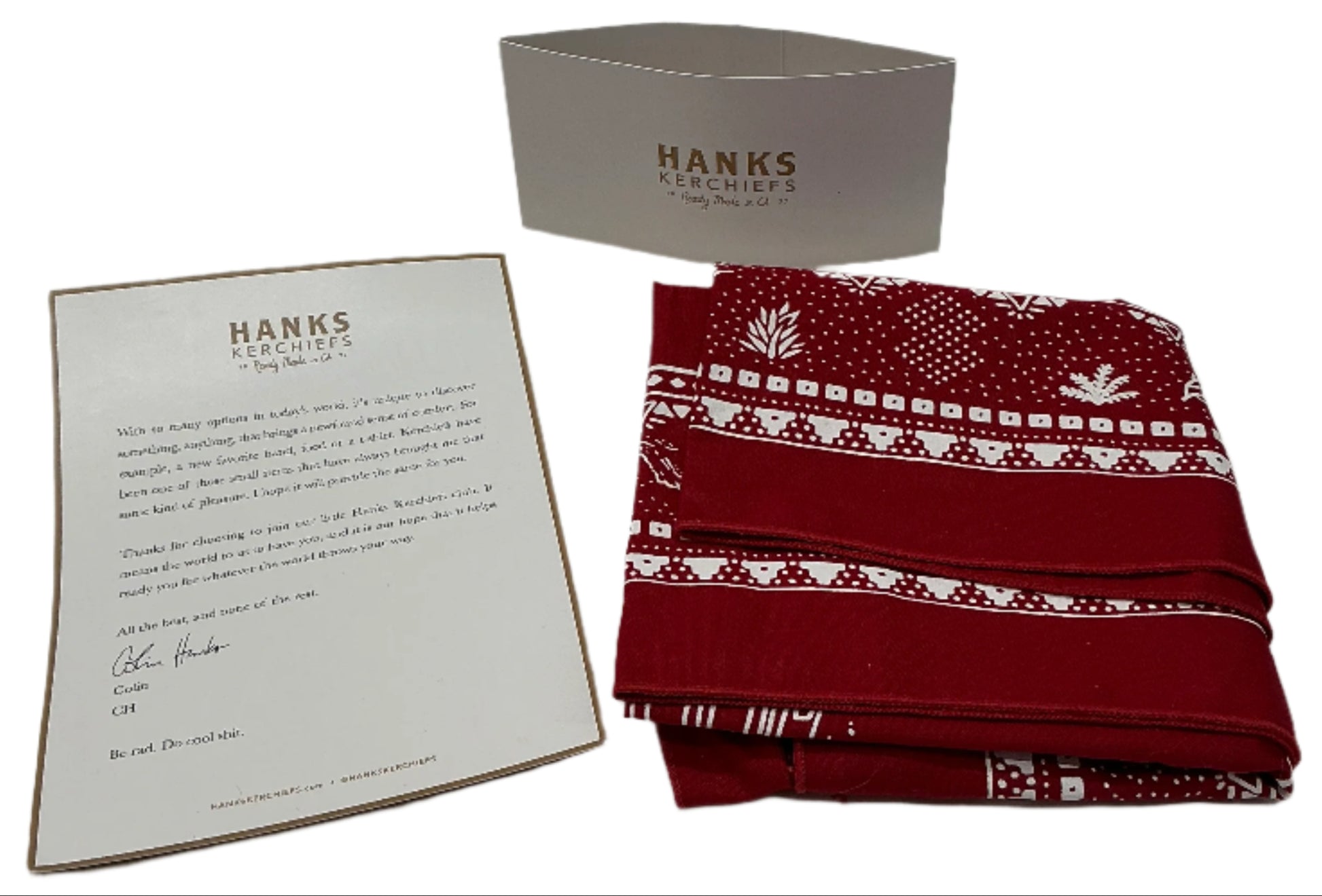 Goodyear Hanks Kerchief Cast & Crew Gift Finch (2021) Memorabilia Y'allywood Props