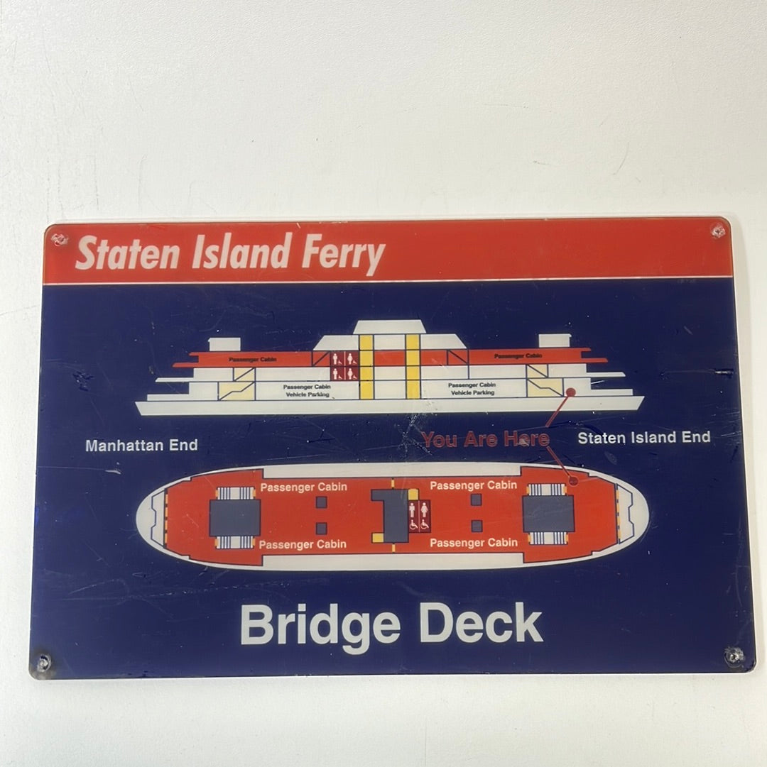 Staten Island Ferry Signs Spider-Man: Homecoming Movie Prop Atlanta Brick Co Bridge Deck Diagram 18x12”  