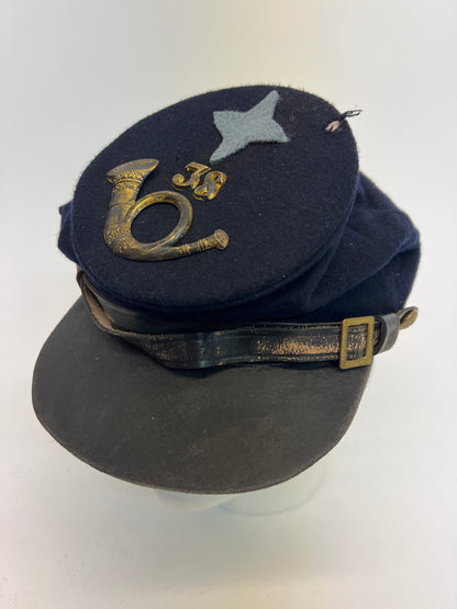 US Union Soldier Forage Cap Emancipation Movie Prop Y'allywood Props Large Officer’s Patch w/Infantry Insignia & 38 Used/worn  