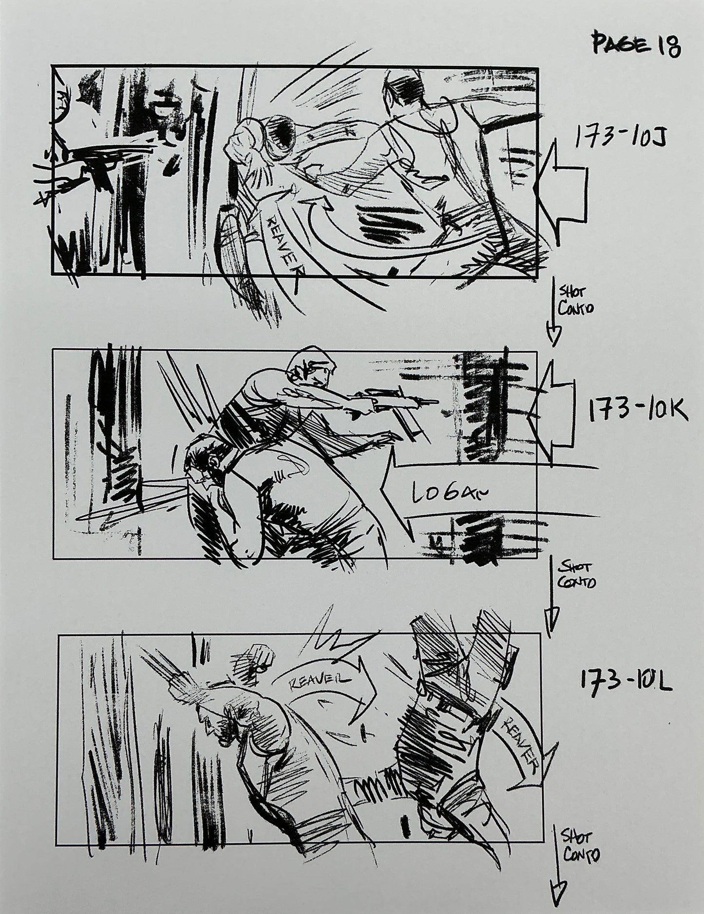 Storyboards Eden-Finale Scene 167 Logan (2017) Memorabilia Y'allywood Props 18