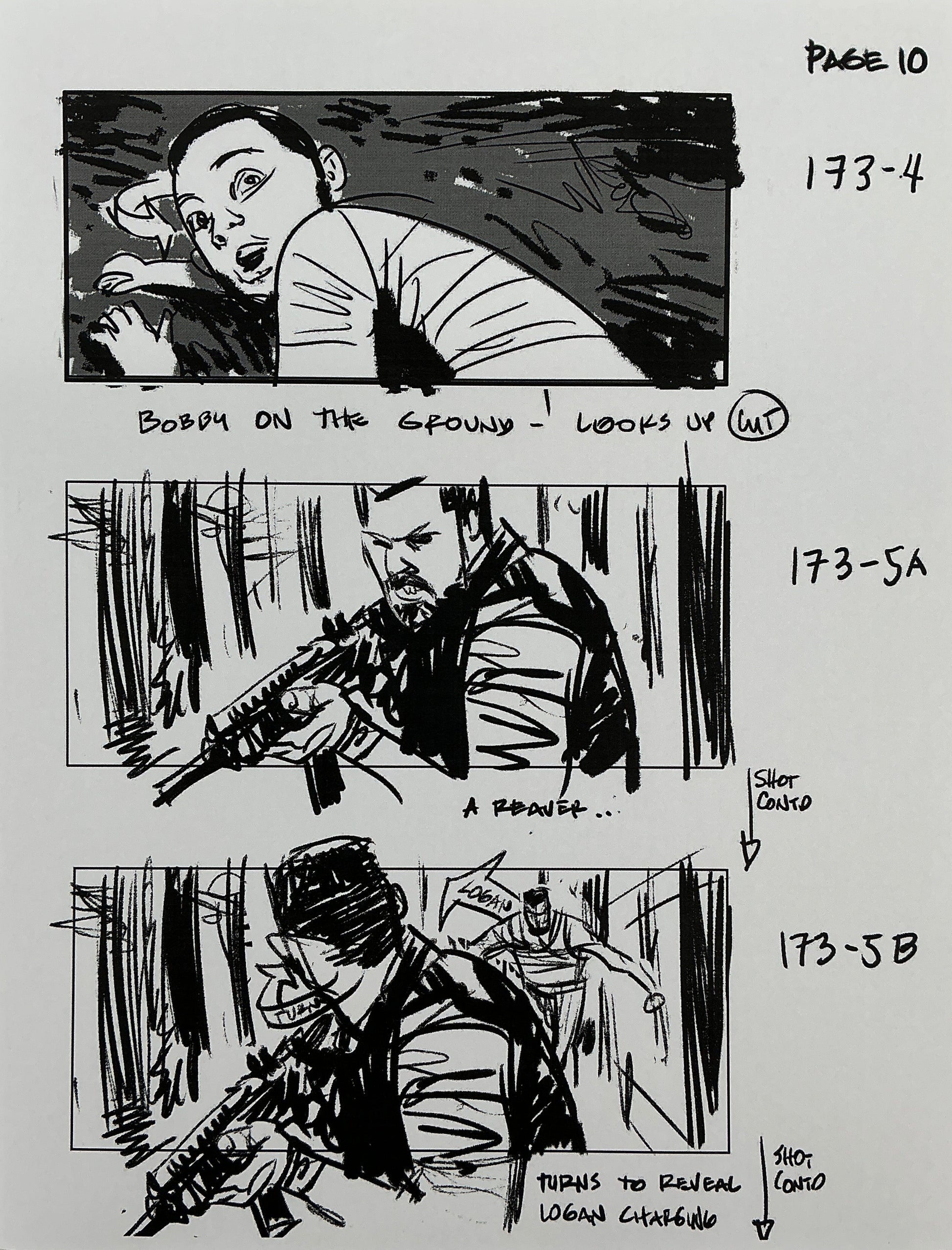 Storyboards Eden-Finale Scene 167 Logan (2017) Memorabilia Y'allywood Props 10
