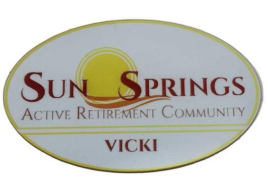 Vicki's Sun Springs Badge from Poms (2019) Wardrobe Y'allywood Props