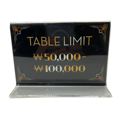 Table Limit Sign Casino Scene Black Panther Movie Prop Y'allywood Props   