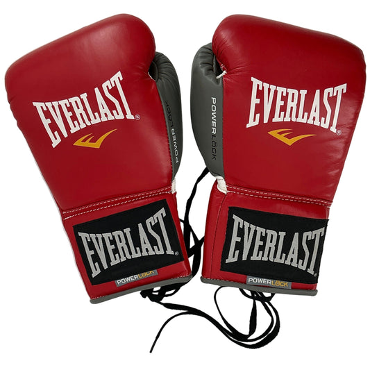 Delphi Gym Everlast Red/Gray PowerLock Boxing Gloves Creed 3 (2023) Movie Prop Y'allywood Props