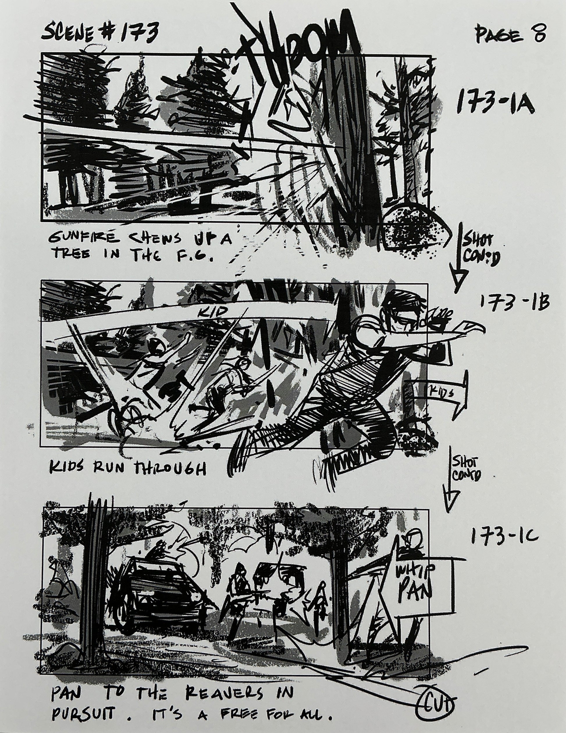 Storyboards Eden-Finale Scene 167 Logan (2017) Memorabilia Y'allywood Props 8