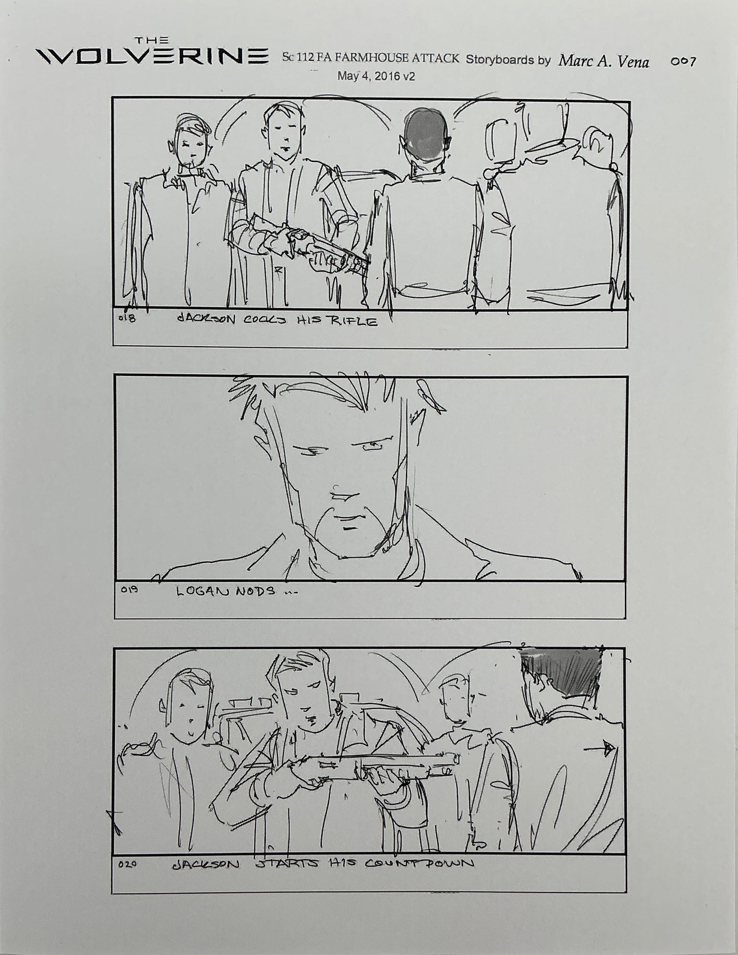 Storyboards Farmhouse Attack Scene 108 Logan (2017) Memorabilia Y'allywood Props 7