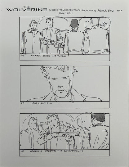 Storyboards Farmhouse Attack Scene 108 Logan (2017) Memorabilia Y'allywood Props 7