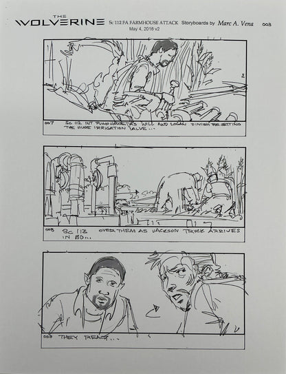 Storyboards Farmhouse Attack Scene 108 Logan (2017) Memorabilia Y'allywood Props 3