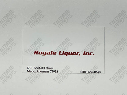 Barry Seal's Business Cards American Made (2017) Movie Prop Y'allywood Props Royale Liquor Inc.