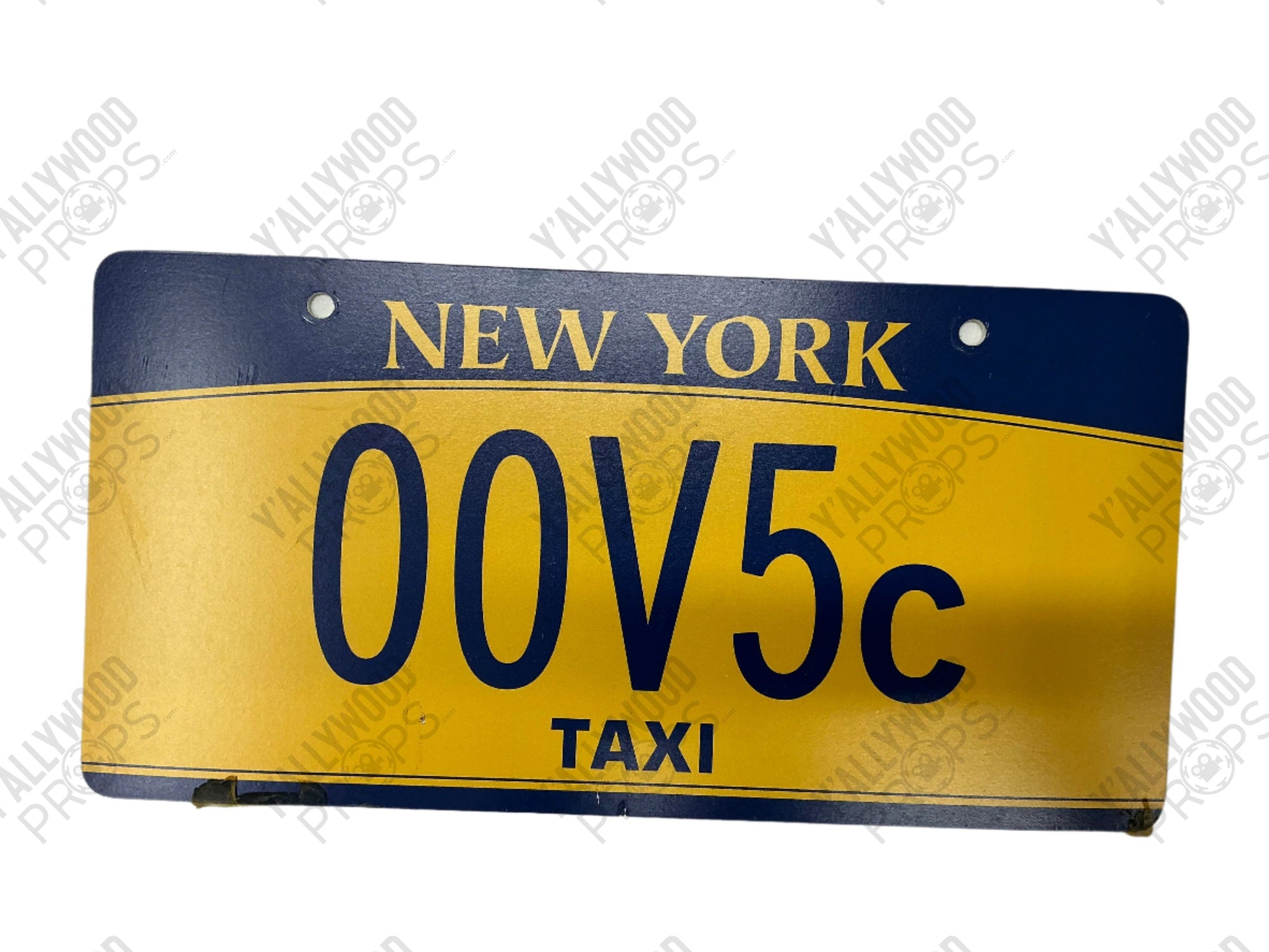 Taxi License Plate Coming 2 America (2021) Movie Prop Y'allywood Props Screen Used - 00V5c