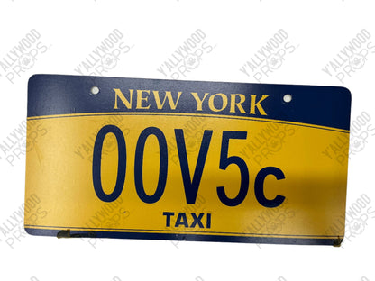 Taxi License Plate Coming 2 America (2021) Movie Prop Y'allywood Props Screen Used - 00V5c