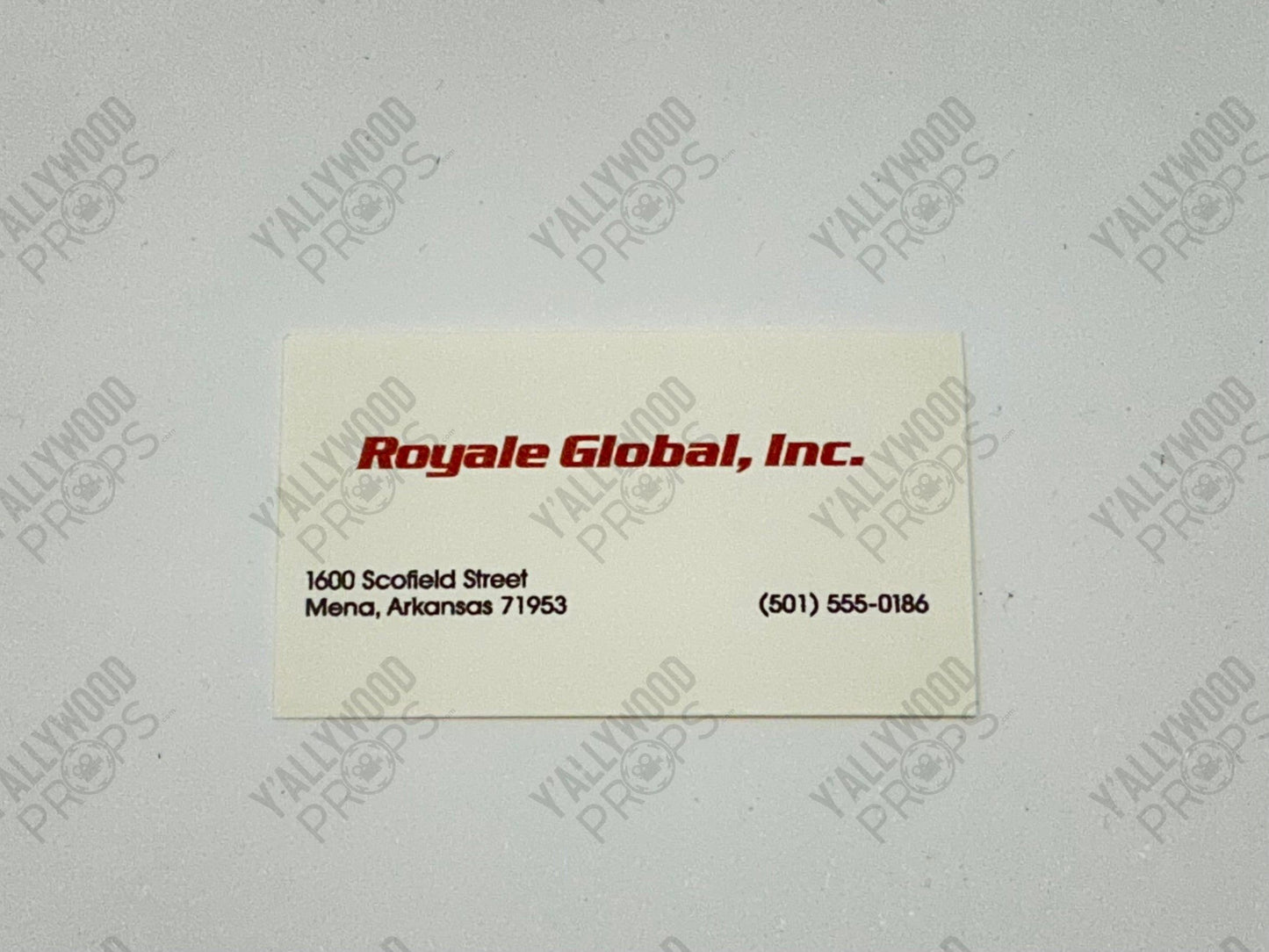 Barry Seal's Business Cards American Made (2017) Movie Prop Y'allywood Props Royale Global Inc.