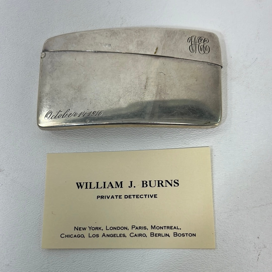 Detective William Burns Business Card Case Killers of the Flower Moon Movie Prop Y'allywood Props   