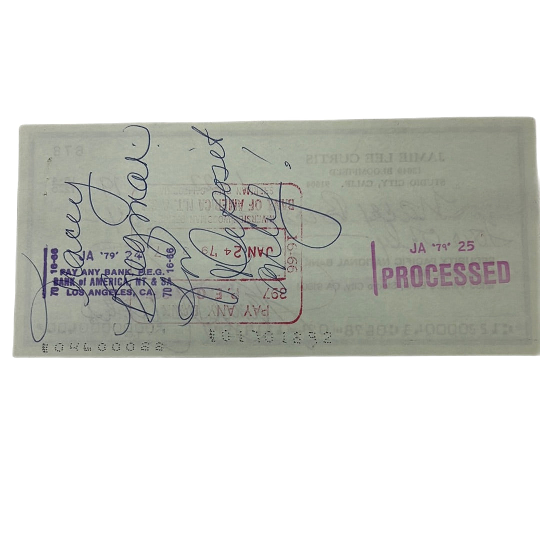 Jamie Lee Curtis Signed Personal Check Movie Prop Atlanta Brick Co   