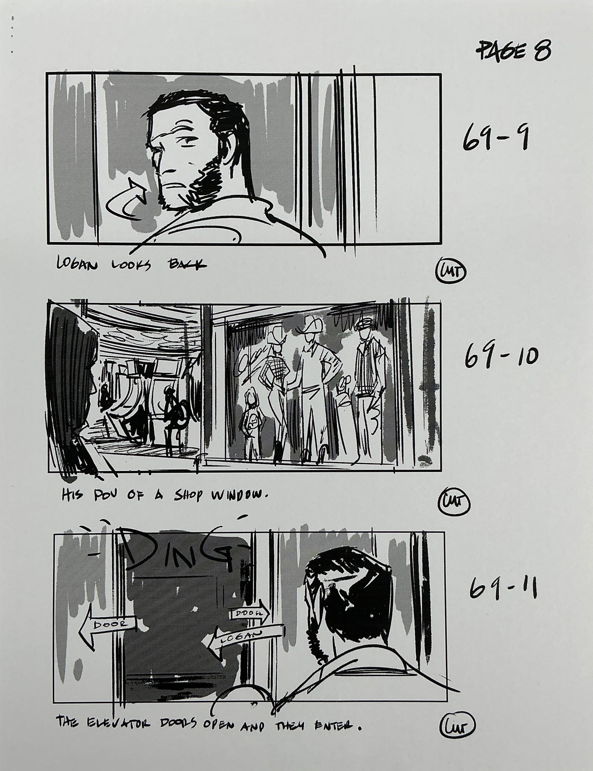 Storyboards Entering Casino Scene 68 Logan (2017) Memorabilia Y'allywood Props 8
