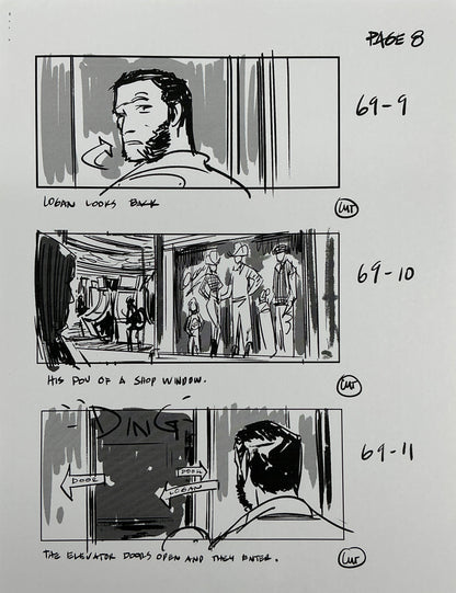 Storyboards Entering Casino Scene 68 Logan (2017) Memorabilia Y'allywood Props 8