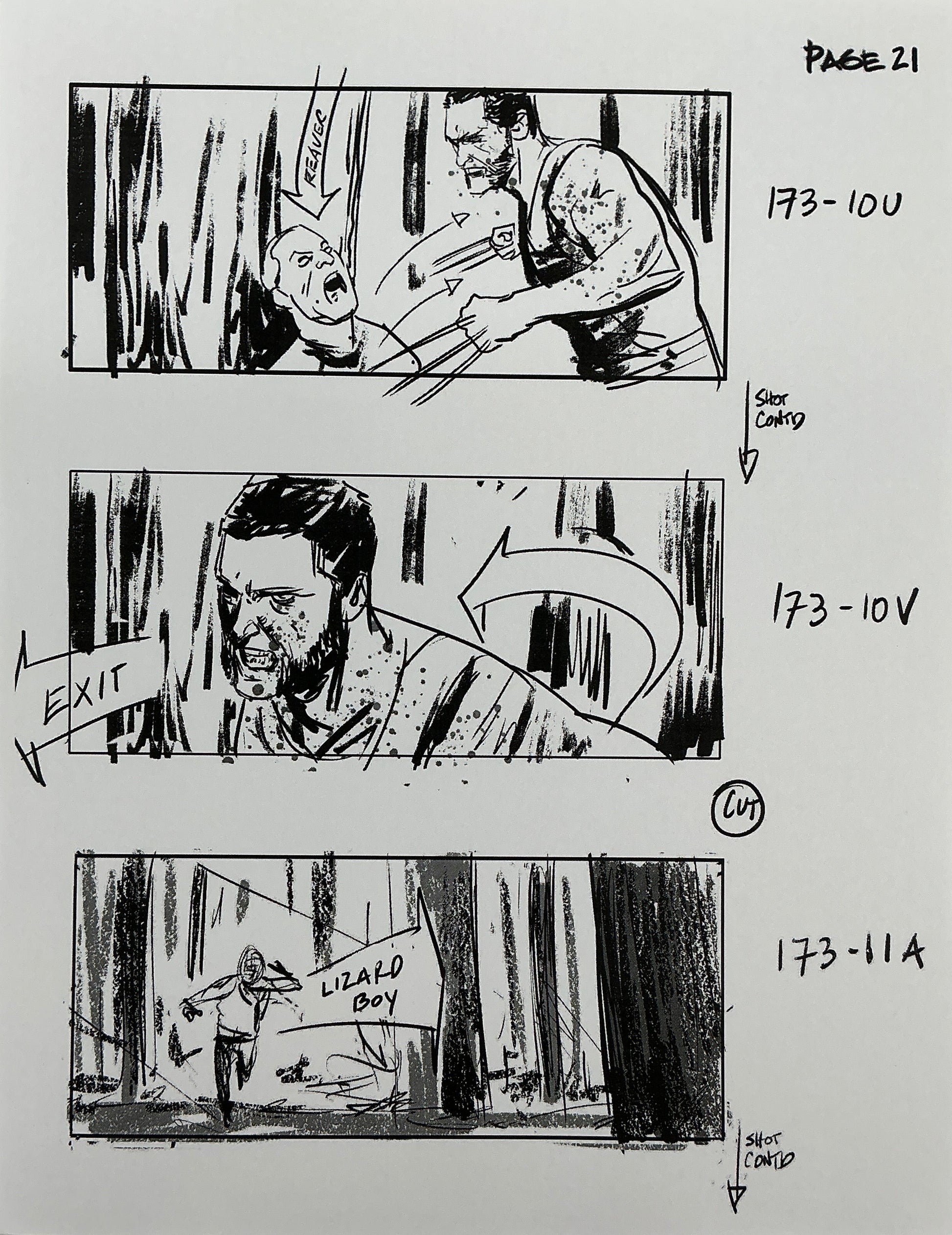 Storyboards Eden-Finale Scene 167 Logan (2017) Memorabilia Y'allywood Props 21