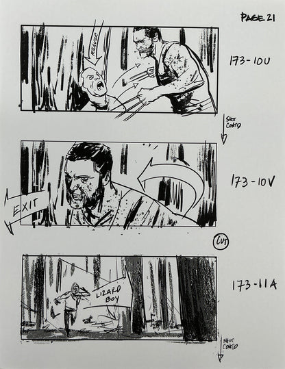 Storyboards Eden-Finale Scene 167 Logan (2017) Memorabilia Y'allywood Props 21