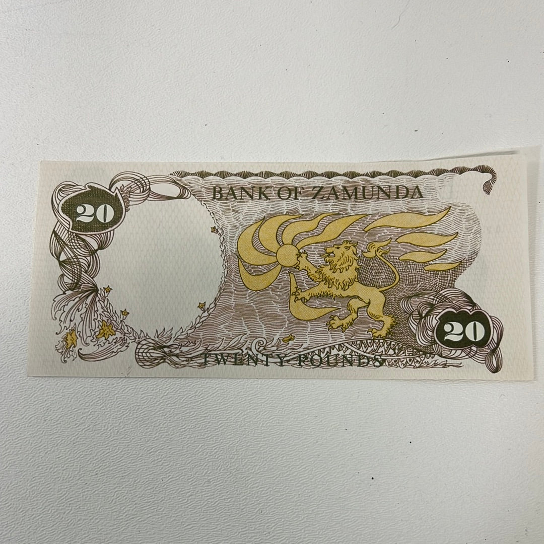 Bank Of Zamunda 20 Pound Note, from Coming 2 America Movie Prop Y'allywood Props   