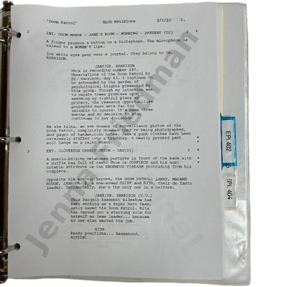 Scripts Episodes 401-405 Doom Patrol (2019) Movie Prop Y'allywood Props