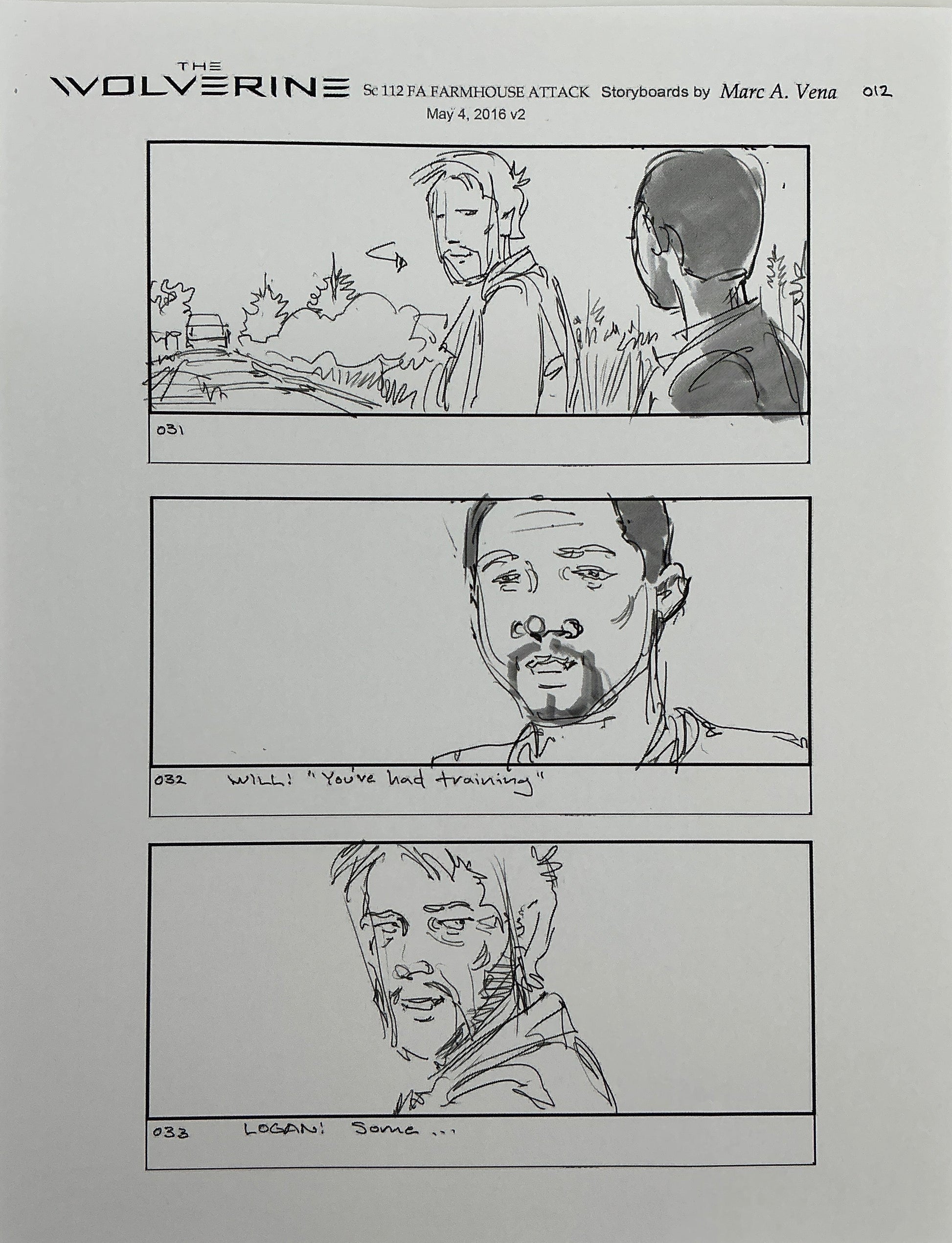 Storyboards Farmhouse Attack Scene 108 Logan (2017) Memorabilia Y'allywood Props 12