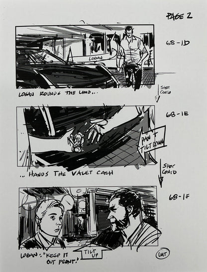 Storyboards Entering Casino Scene 68 Logan (2017) Memorabilia Y'allywood Props 2