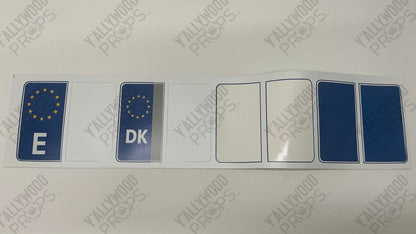 Rome License Plate Stickers Red Notice (2021) Movie Prop Y'allywood Props C
